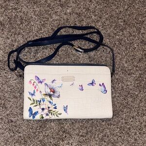 Brighton Blanc Jardin Butterfly Pouch Crossbody